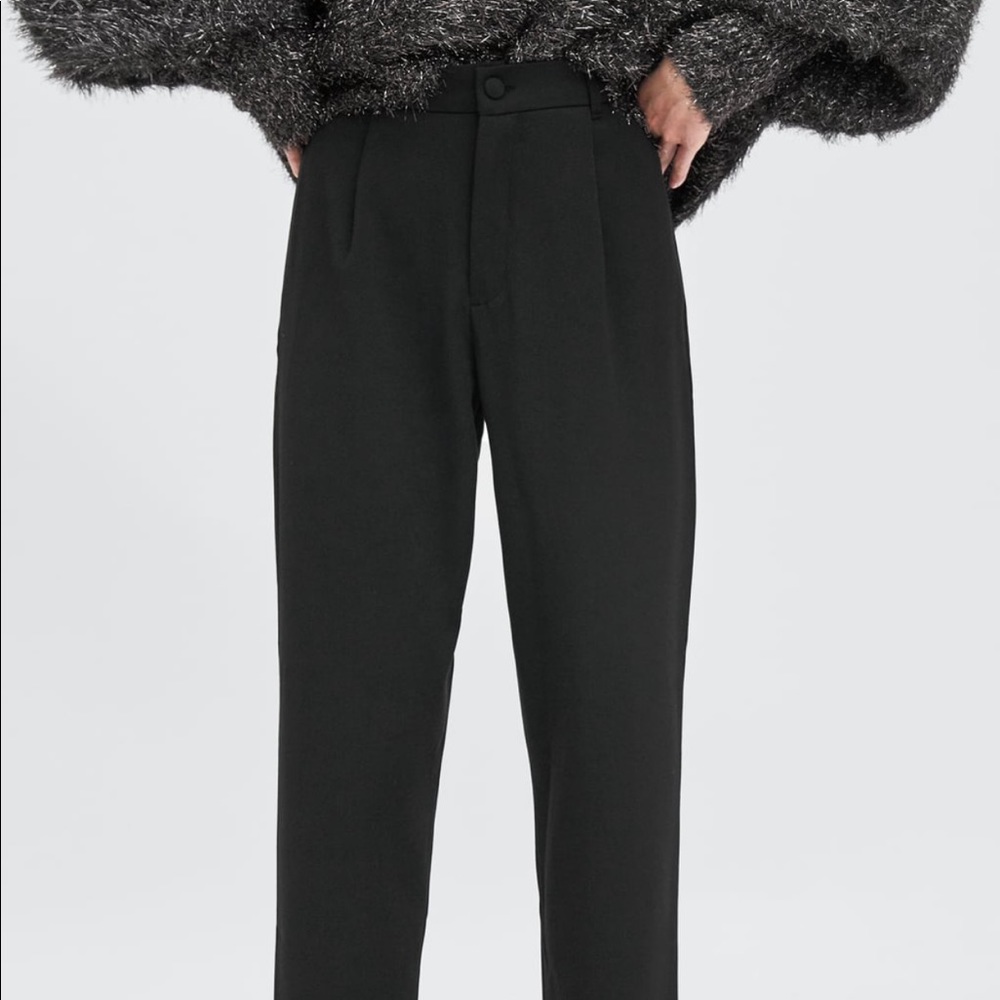 High waisted chino pants